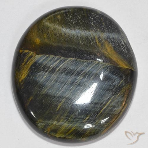 Olho de Tigre Dourado Marrom Natural 39.93ct, Corte Oval, Opaco