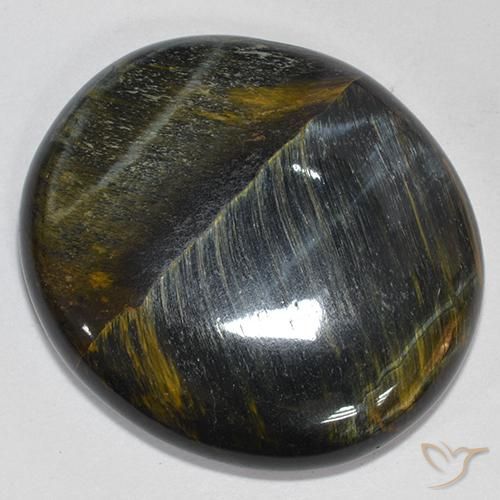 Olho de Tigre Dourado Marrom Natural 39.93ct, Corte Oval, Opaco