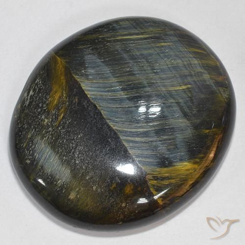 Olho de Tigre Dourado Marrom Natural 39.93ct, Corte Oval, Opaco