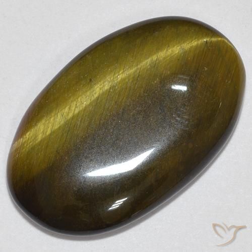 Olho de Tigre Dourado Marrom Natural 12.33ct, oval, Opaco
