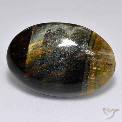 Olho de Tigre Dourado Marrom Natural 20.43ct, oval, Opaco
