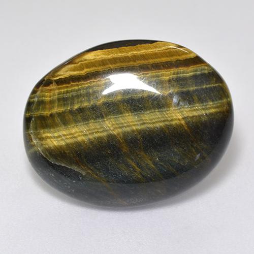 Tiger's eye multicolorido natural 12,92ct, corte oval, opaco