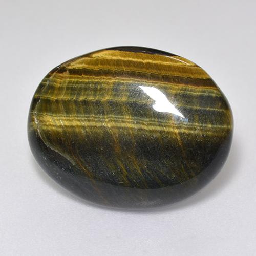 Tiger's eye multicolorido natural 12,92ct, corte oval, opaco