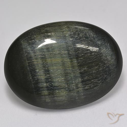 Olho de Tigre Dourado Marrom Natural 27.76ct, oval, Opaco