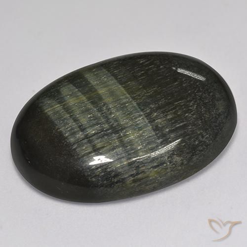 Olho de Tigre Dourado Marrom Natural 27.76ct, oval, Opaco