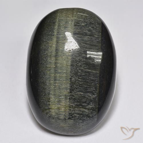 34.44ct Natural Dourado Marrom Olho de Tigre, oval, Opaco