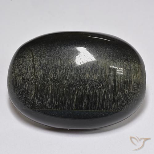 Olho de Tigre Dourado Marrom Natural 34.44ct, oval, Opaco