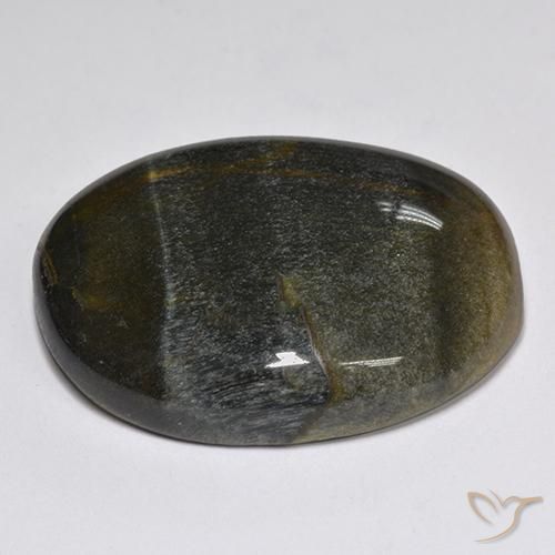 Olho de Tigre Dourado Marrom Natural 32.04ct, oval, Opaco