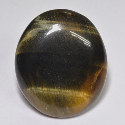 Tiger's eye multicolorido natural 14,43ct, corte oval, opaco