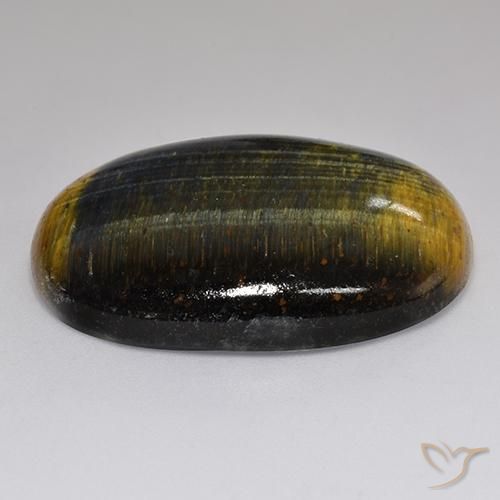 Olho de Tigre Dourado Marrom Natural 42.35ct, oval, Opaco