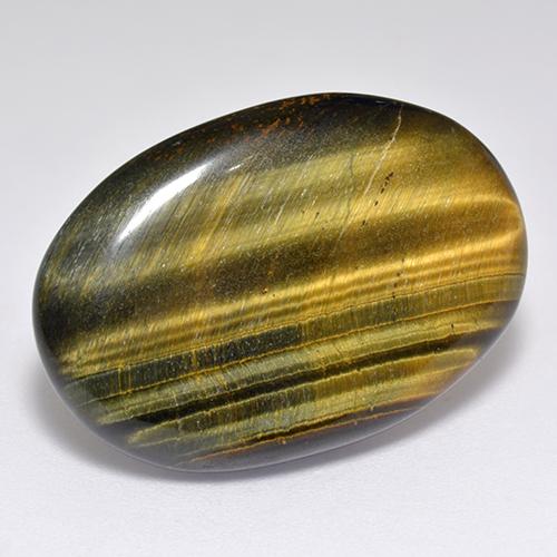 Tiger's eye marrom natural 23,65ct, corte oval, opaco