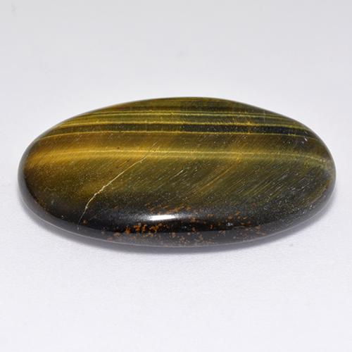 Tiger's eye marrom natural 23,65ct, corte oval, opaco