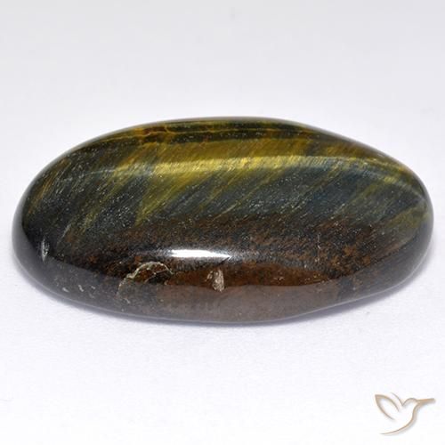 Olho de Tigre Dourado Marrom Natural 28.26ct, oval, Opaco