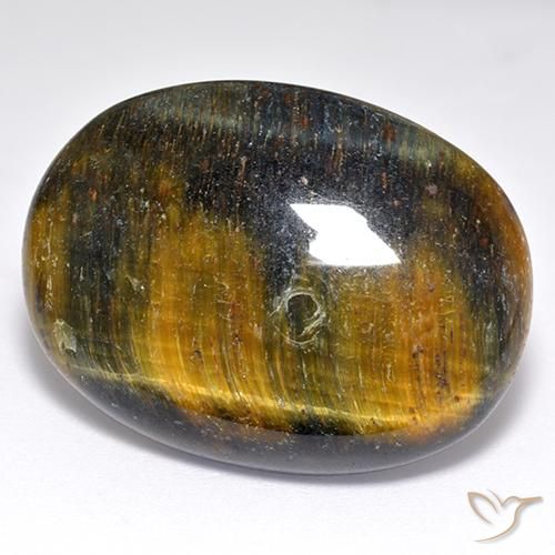 Olho de Tigre Dourado Marrom Natural 47.47ct, oval, Opaco