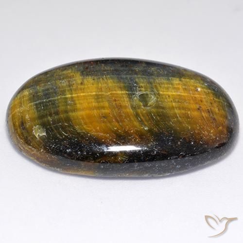 Olho de Tigre Dourado Marrom Natural 47.47ct, oval, Opaco