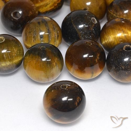 Olho de Tigre Castanho médio Natural 12.53ct, Esfera / Bola, Opaco