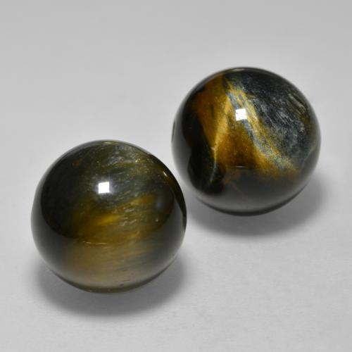 Pedras preciosas de tiger's eye marrom natural de 24,57 ct, esfera / bola, opaco