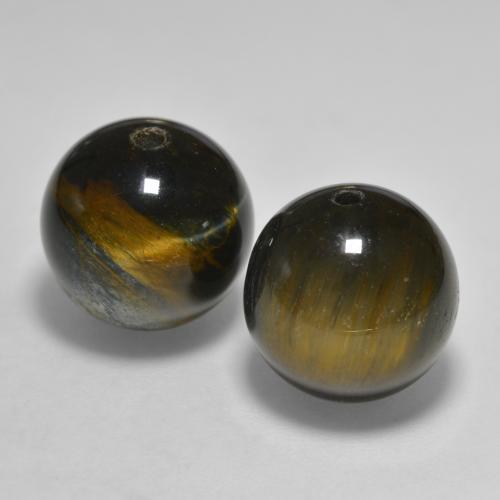 Pedras preciosas de tiger's eye marrom natural de 24,57 ct, esfera / bola, opaco