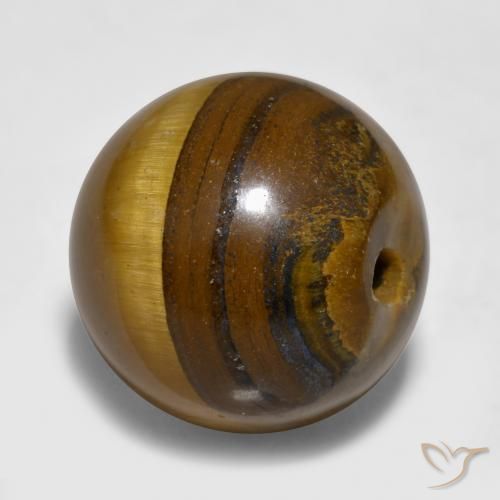 Tiger's eye marrom natural 11,89ct, esfera / bola, opaco