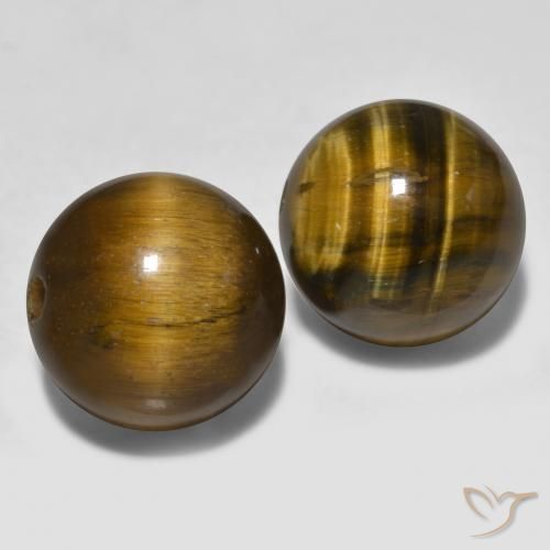 23.50ctw Natural Marrom Quente Olho de Tigre, Esfera / Bola, Opaco