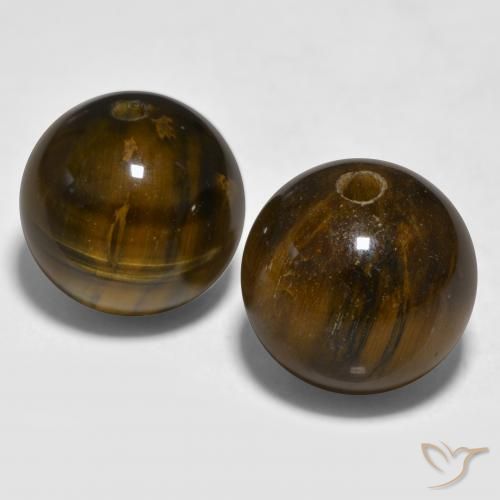 Pedras preciosas de Olho de Tigre Marrom Quente natural de 23.50 ct, Esfera / Bola, Opaco
