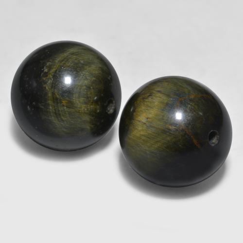 Pedras preciosas de Olho de Tigre Multicolorido natural de 27.38 ct, Esfera / Bola, Opaco