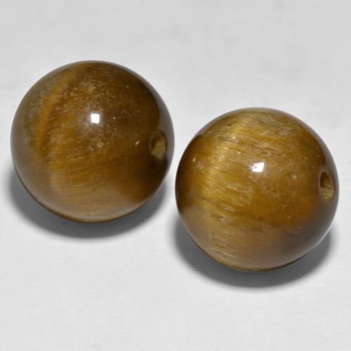 Pedras preciosas de tiger's eye marrom natural de 24,29 ct, esfera / bola, opaco