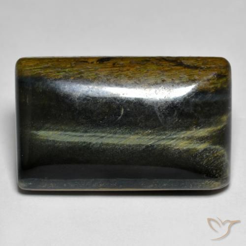 29.01ct Natural Dourado Marrom Olho de Tigre, baguete, Opaco