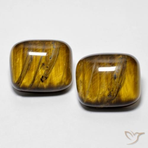 18.08ctw Natural Medium Dark-Brown Olho de Tigre, Almofada, Opaco