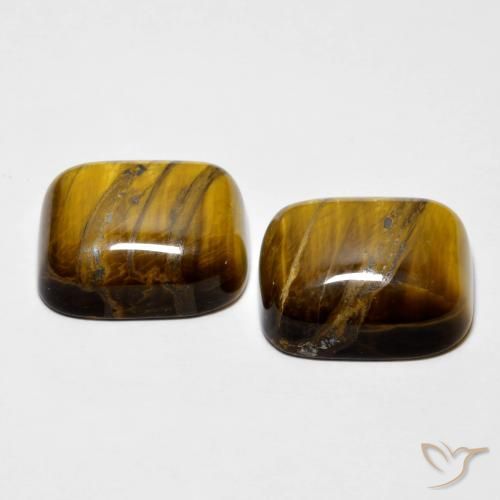 Pedras preciosas de Olho de Tigre Medium Dark-Brown natural de 18.08 ct, Almofada, Opaco
