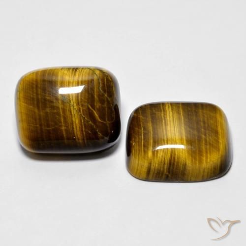 Pedras preciosas de tiger's eye marrom natural de 18,15 ct, almofada cortada, opaco