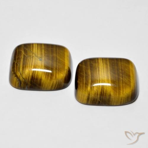 Pedras preciosas de tiger's eye marrom natural de 18,15 ct, almofada cortada, opaco