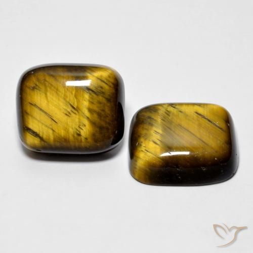 Pedras preciosas de Olho de Tigre Marrom Quente natural de 16.60 ct, Almofada, Opaco