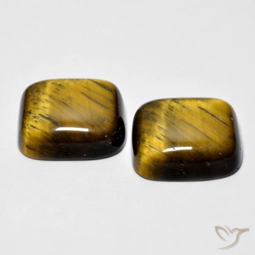 Pedras preciosas de Olho de Tigre Marrom Quente natural de 16.60 ct, Almofada, Opaco