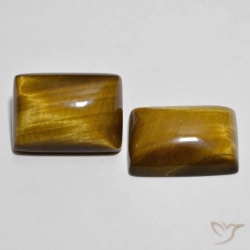 Pedras preciosas de tiger's eye marrom natural de 26,73 ct, baguete, opaco