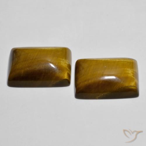 Pedras preciosas de tiger's eye marrom natural de 26,73 ct, baguete, opaco