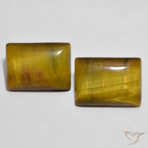 22.19ctw Natural Marrom dourado Olho de Tigre, baguete, Opaco