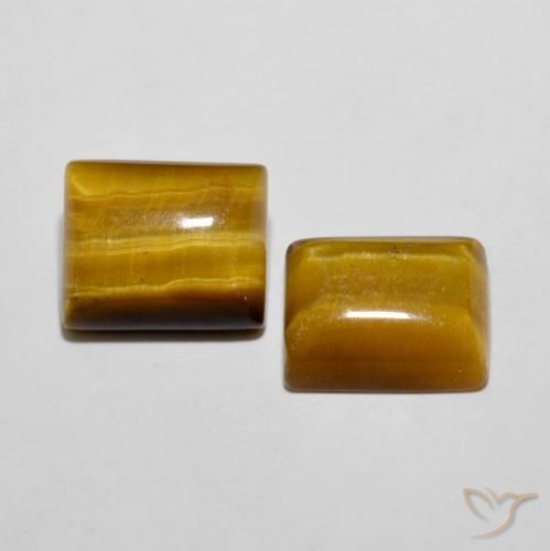 Pedras preciosas de Olho de Tigre Castanho médio natural de 11.89 ct, baguete, Opaco
