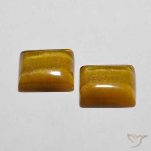 Pedras preciosas de Olho de Tigre Castanho médio natural de 11.89 ct, baguete, Opaco