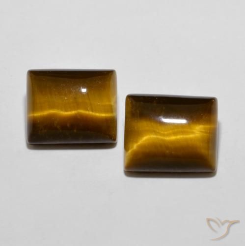12.19ctw Natural Marrom dourado Olho de Tigre, baguete, Opaco