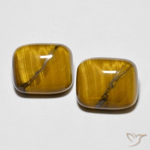 Pedras preciosas de Olho de Tigre Marrom Quente natural de 17.91 ct, Almofada, Opaco