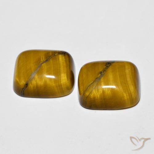 Pedras preciosas de Olho de Tigre Marrom Quente natural de 17.91 ct, Almofada, Opaco