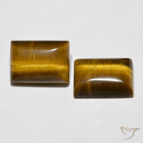 Pedras preciosas de Olho de Tigre Castanho médio natural de 16.01 ct, baguete, Opaco