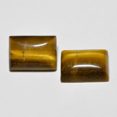Pedras preciosas de Olho de Tigre Marrom dourado natural de 14.93 ct, baguete, Opaco