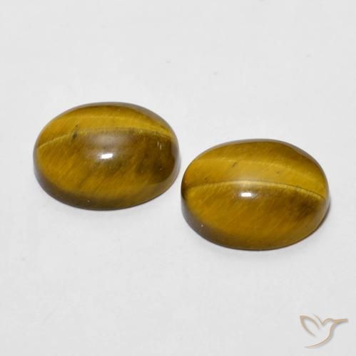 Pedras preciosas de Olho de Tigre Castanho médio natural de 5.49 ct, oval, Opaco