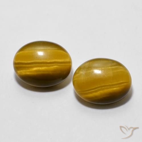 5.54ctw Natural Marrom Quente Olho de Tigre, oval, Opaco