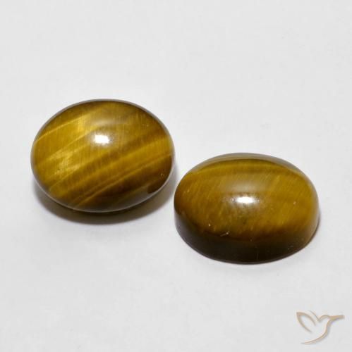 Pedras preciosas de Olho de Tigre Marrom Quente natural de 6.00 ct, oval, Opaco