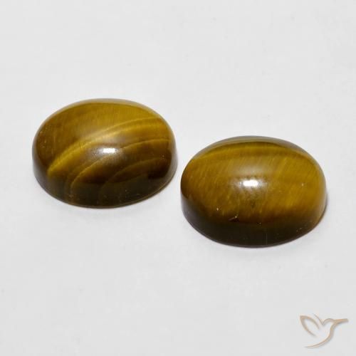 Pedras preciosas de Olho de Tigre Marrom Quente natural de 6.00 ct, oval, Opaco