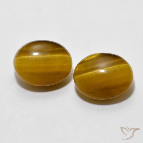 6.08ctw Natural Marrom Quente Olho de Tigre, oval, Opaco