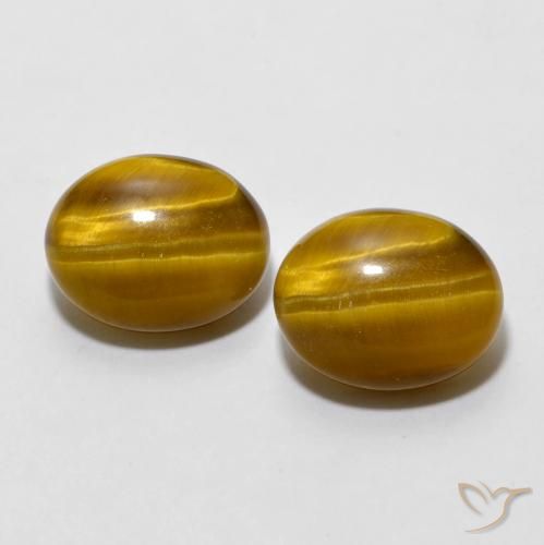 5.46ctw Natural Marrom Quente Olho de Tigre, oval, Opaco